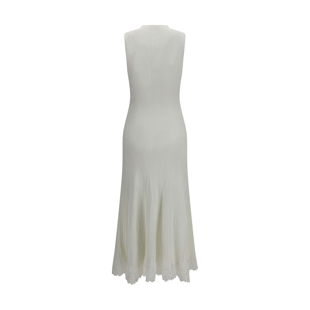 Self-Portrait Jewel Sleeveless Midi Dress - White