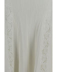 Self-Portrait Jewel Sleeveless Midi Dress - White