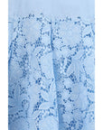 Self-Portrait Guipure Floral Lace Mini Dress - Light Blue