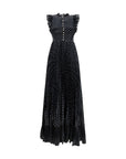 Self-Portrait Sleeveless Polka Dot Maxi Dress