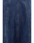 Self-Portrait Sleeveless Broderie Anglaise Denim Mini Dress