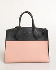 Louis Vuitton Two-Tone City Steamer Leather Handbag - Black & Pink