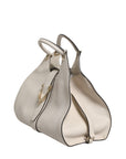 Gucci Leather Stirrup Top Handle Bag - White