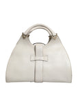 Gucci Leather Stirrup Top Handle Bag - White