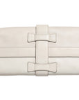 Gucci Leather Stirrup Top Handle Bag - White