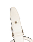 Gucci Leather Stirrup Top Handle Bag - White