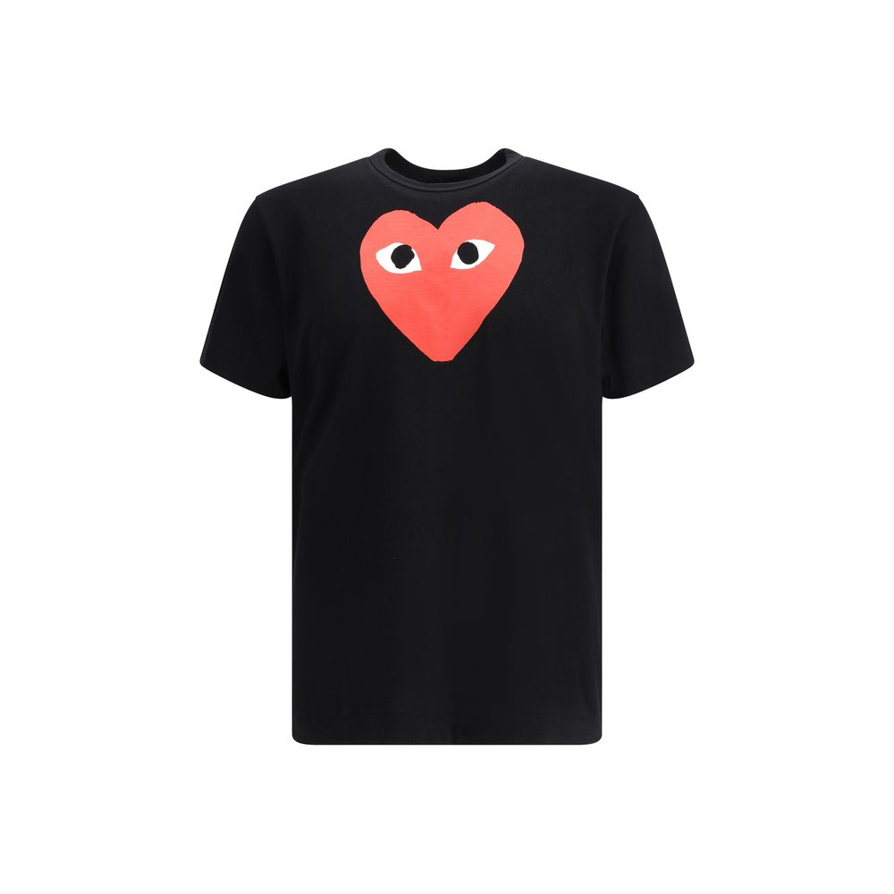 Comme Des Garçons Play Large Heart With Eyes Cotton T-Shirt - Black