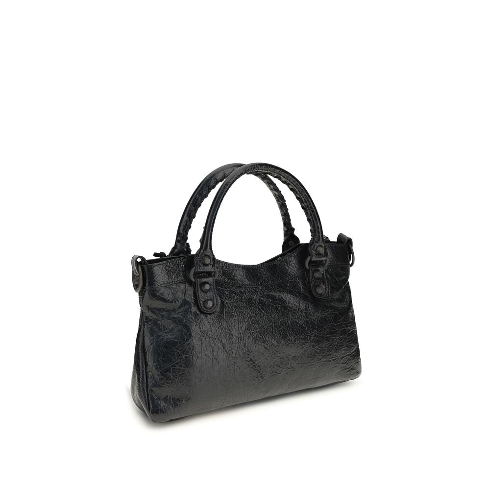Balenciaga Le City First Leather Shoulder Bag - Black