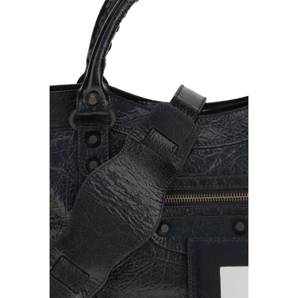 Balenciaga Le City First Leather Shoulder Bag - Black