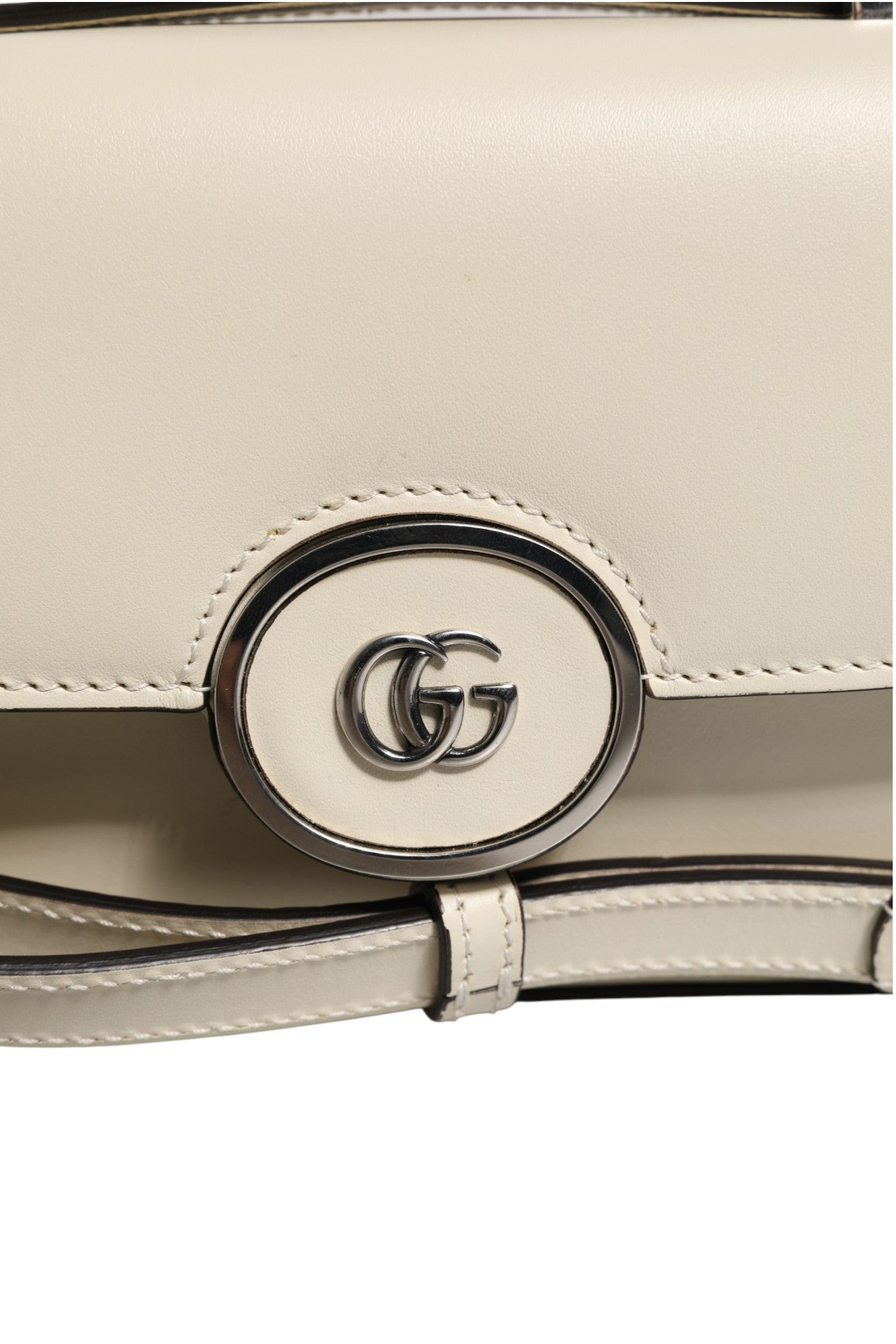 Gucci Petite GG Flap Shoulder Bag - Ivory/Cream