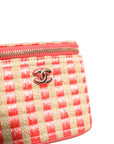Chanel Raffia/Jute Mini Vanity Case