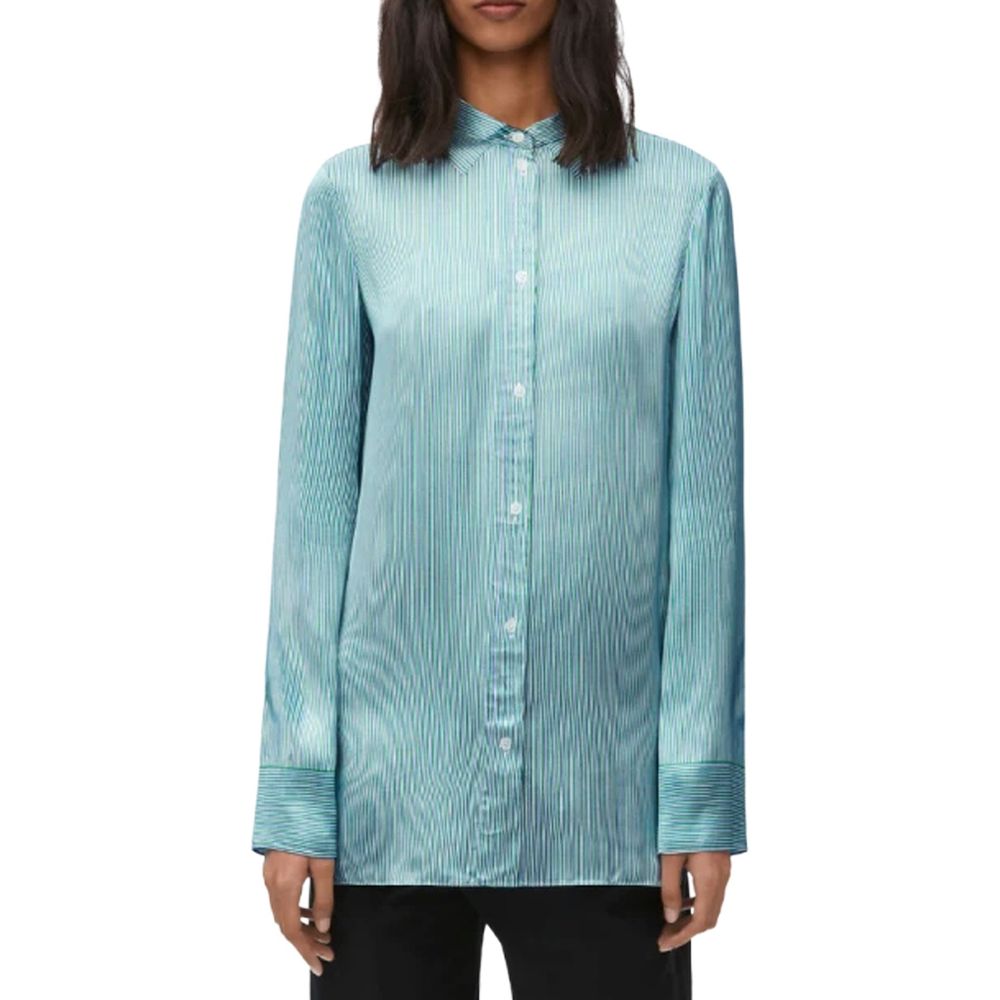 Loewe Longline Striped Silk Shirt