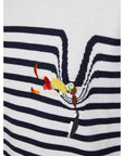 Loewe Stripe Wool Sweater - Navy & White