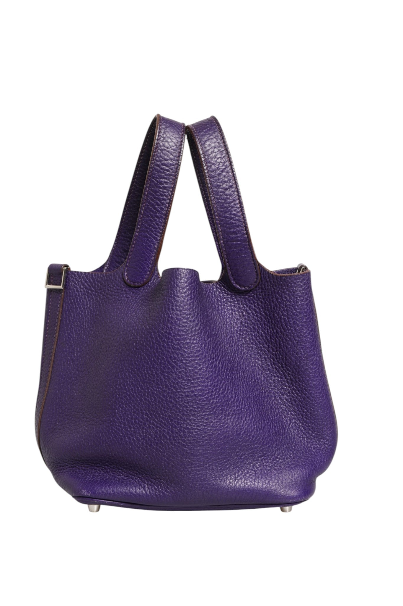 Hermès Picotin Lock PM Clemence Leather Bag - Purple