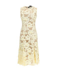 Self-Portrait Sleeveless Lace Midi Dress - Porcelain White
