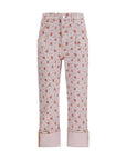 Ganni Floral Rolled Hem Capri