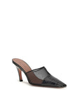 Amina Muaddi Jamie Mesh High Heel Mule - Black