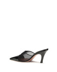 Amina Muaddi Jamie Mesh High Heel Mule - Black