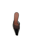 Amina Muaddi Jamie Mesh High Heel Mule - Black