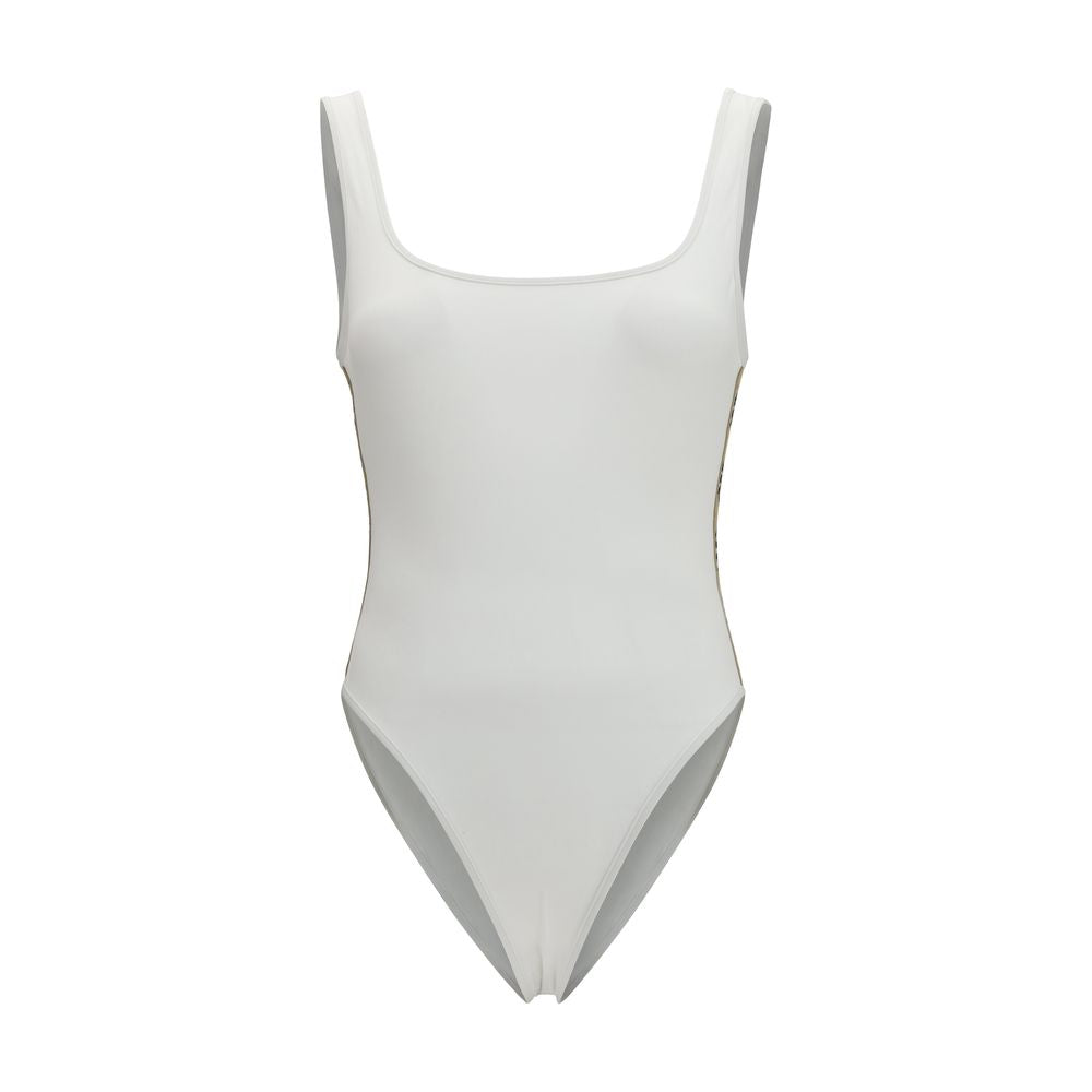 Burberry Low Back One-Piece Swimsuit - White