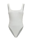 Burberry Low Back One-Piece Swimsuit - White 