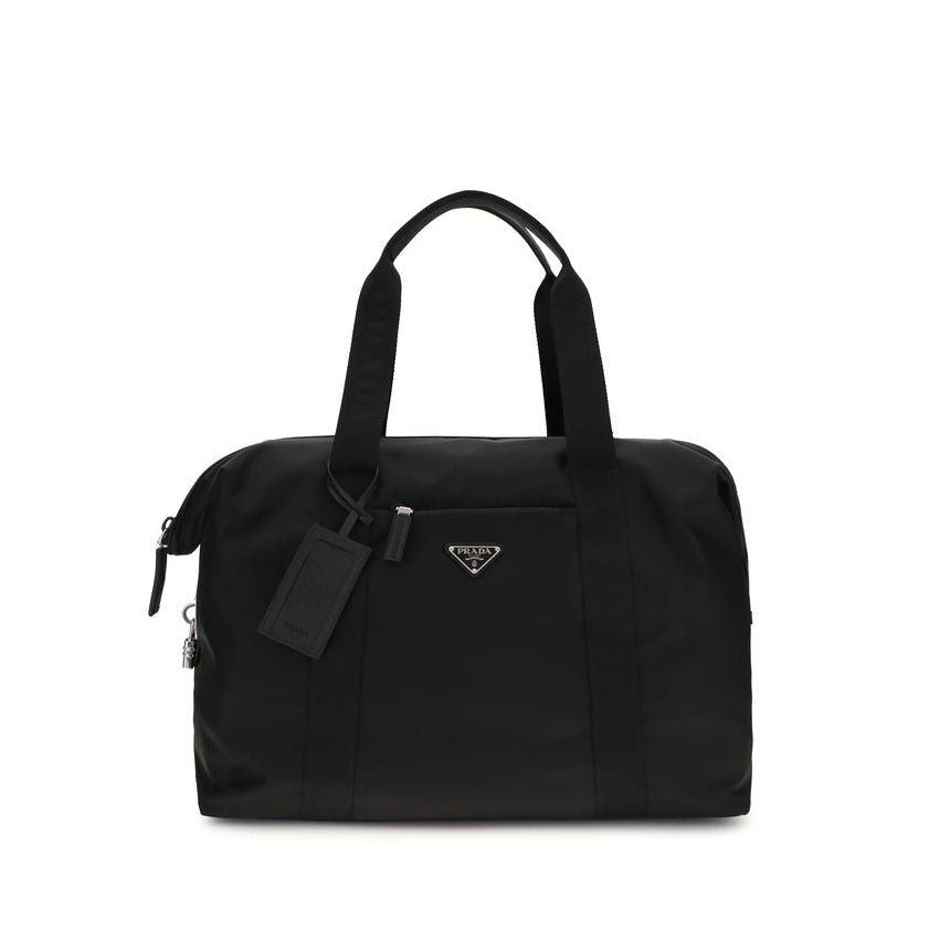 Prada Black Re-Nylon Travel Duffle Bag - Black