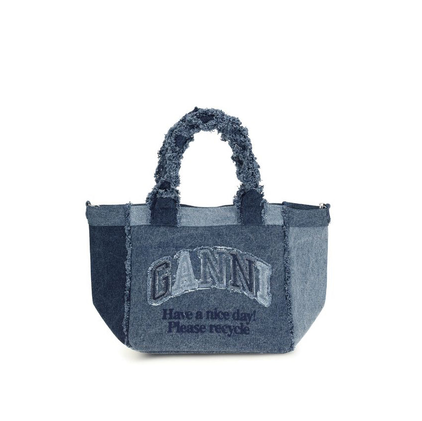 Ganni Patchwork Denim Handbag