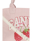 Ganni Raspberry Graphic Small Handbag