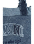 Ganni Patchwork Large Denim Handbag