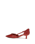 Prada Leather Heel Pumps - Red