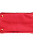 Prada Canapa Mini Canvas Tote Bag - Red
