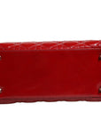 Christian Dior Cannage Leather Small Lady Dior Bag - Red