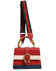 Gucci Dionysus Bamboo Medium Top Handle Bag - White/Blue/Red
