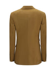 Burberry Single-Breasted Wool-Mohair Blazer - Mocha
