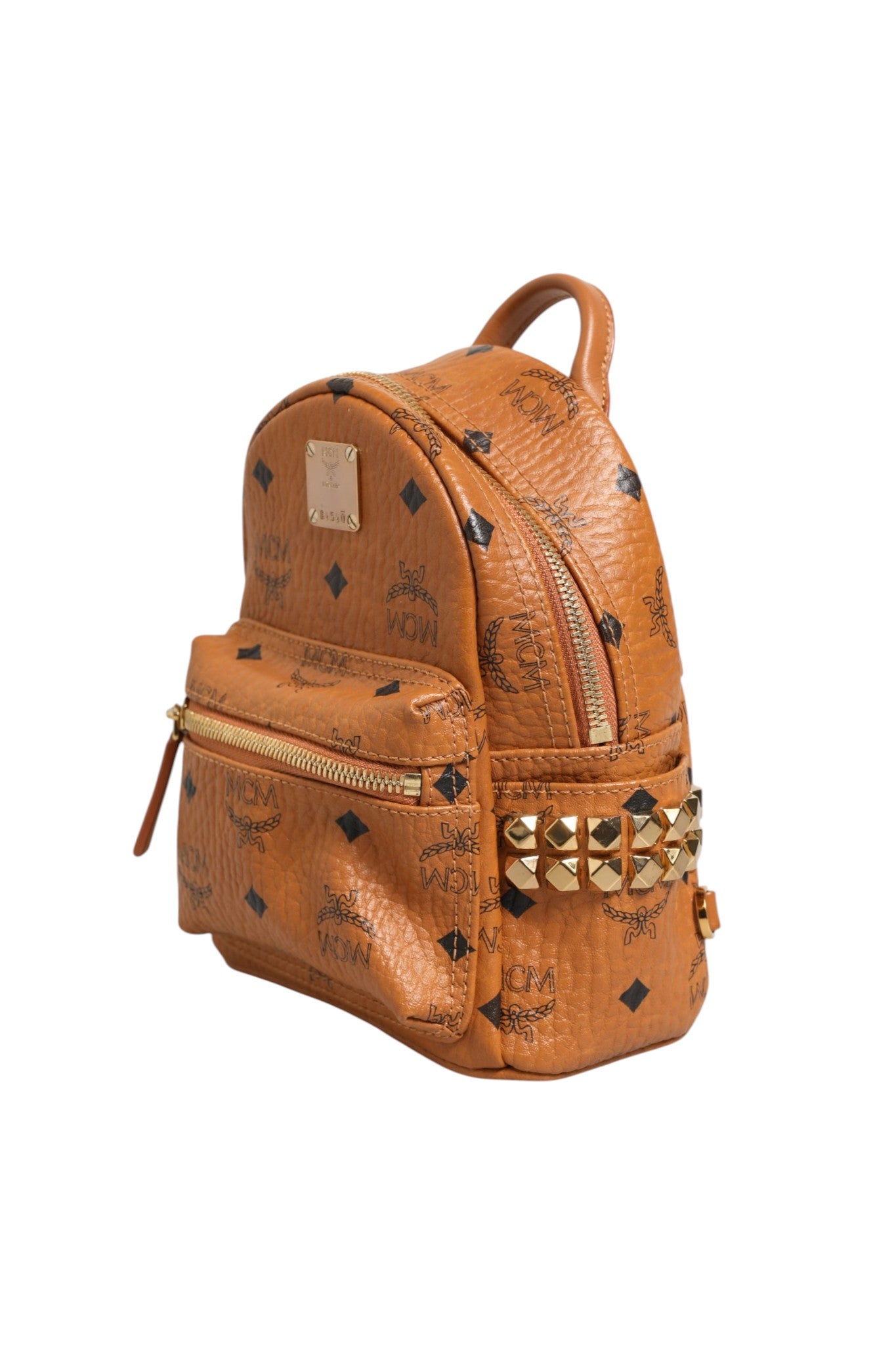 MCM Mini B4540 Visetos Backpack - Terracotta 
