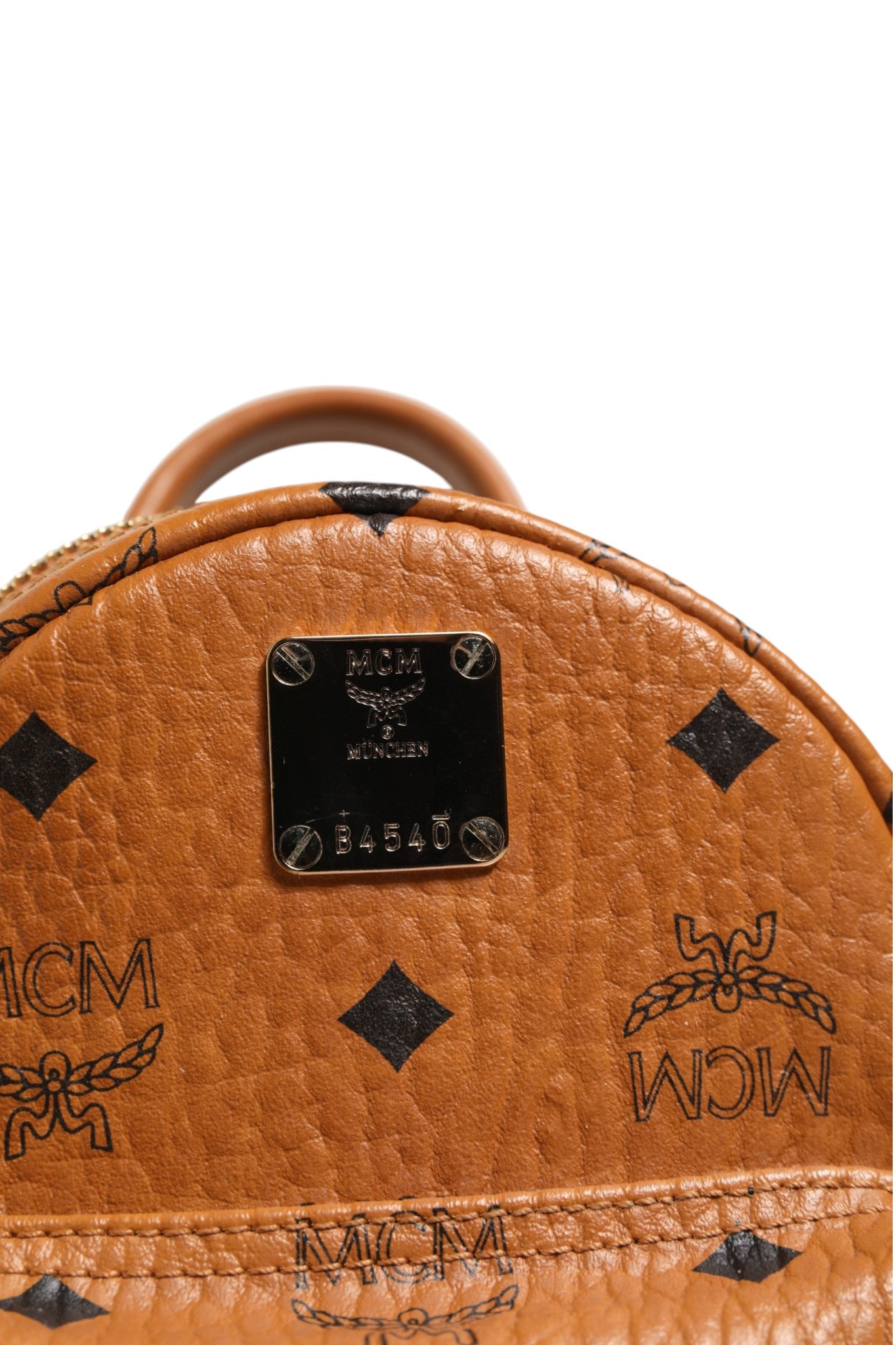 MCM Mini B4540 Visetos Backpack - Terracotta