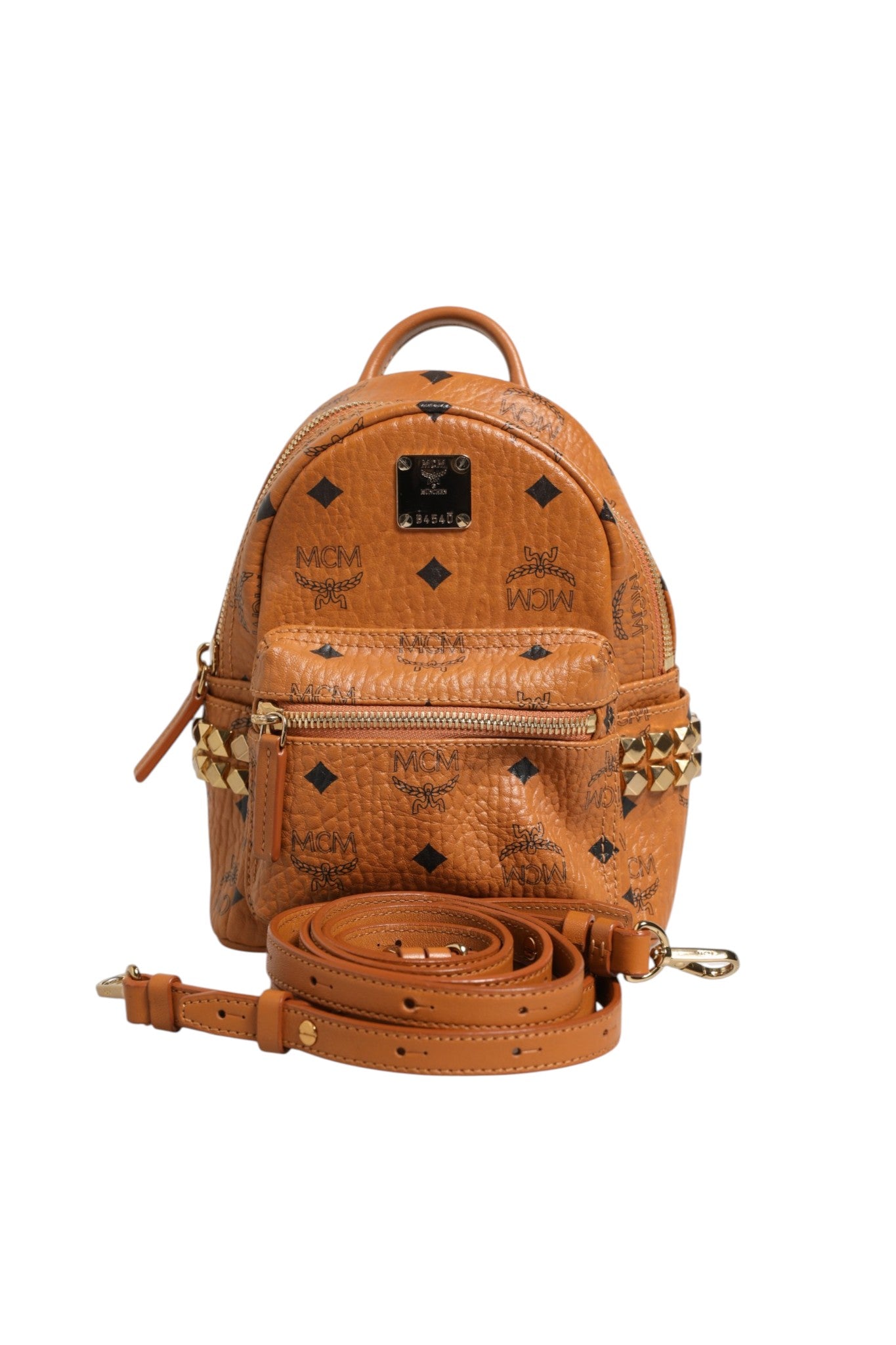 MCM Mini B4540 Visetos Backpack - Terracotta