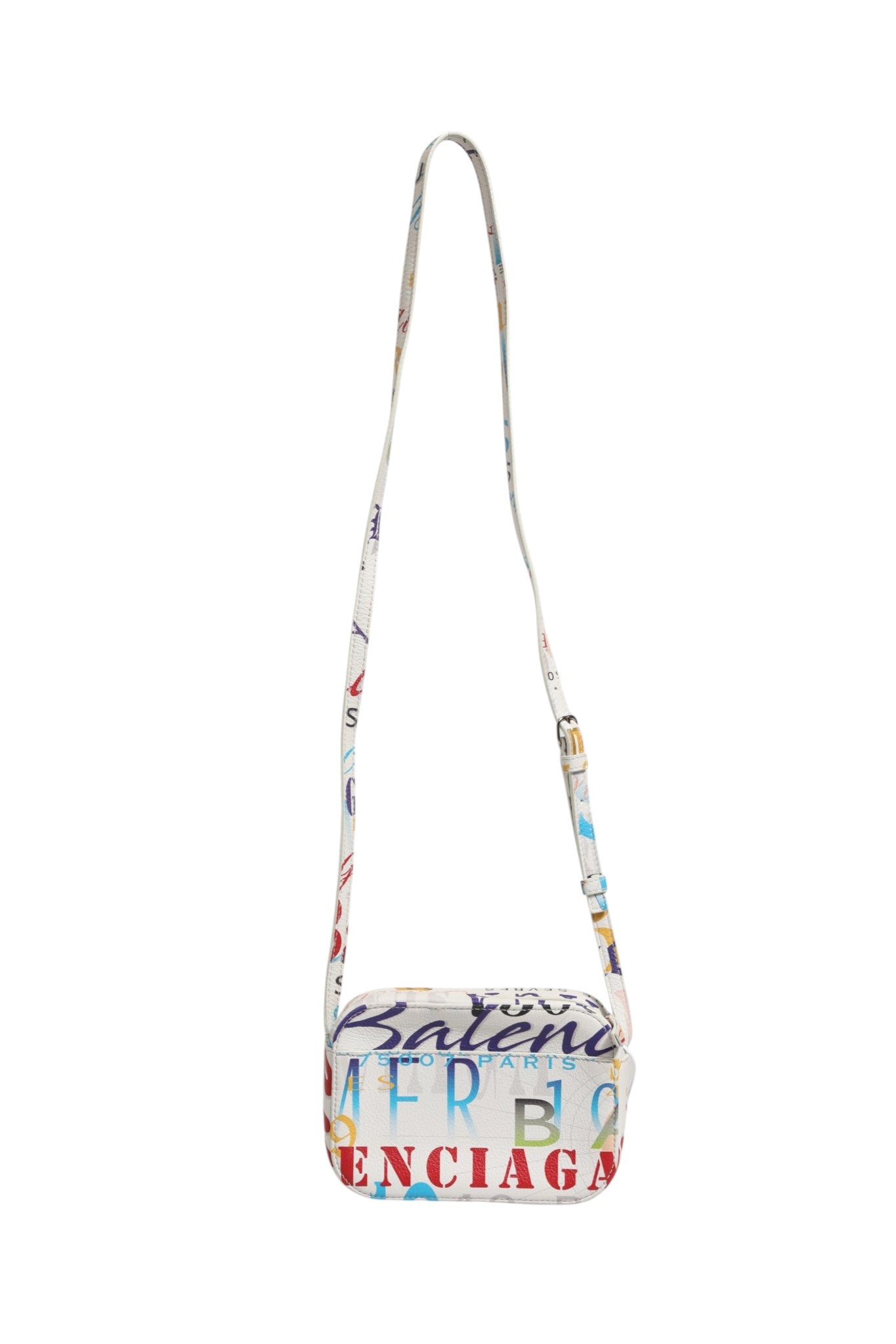 Balenciaga Graffiti Print Mini City Leather Crossbody Bag