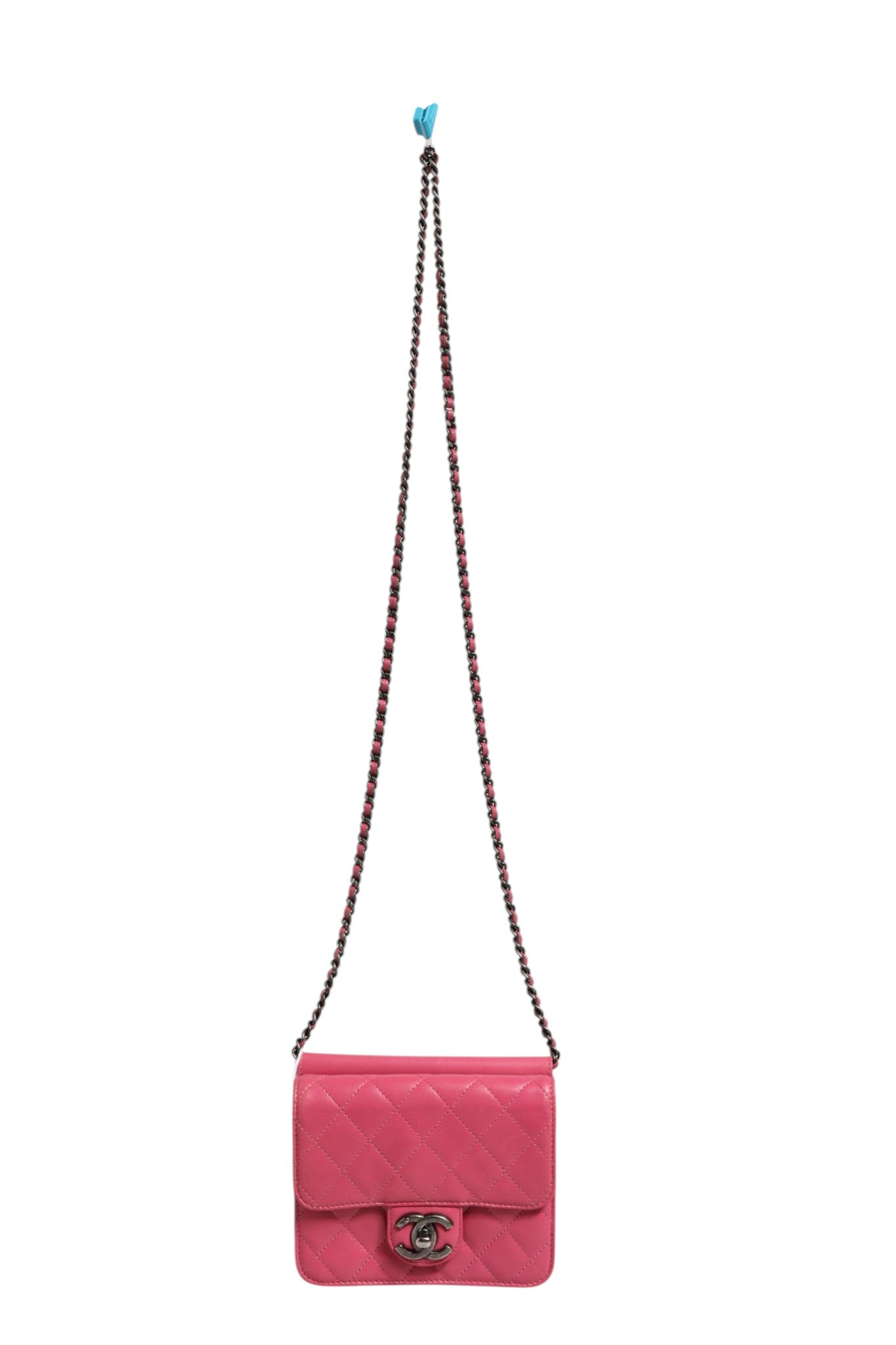 Chanel Quilted Leather Mini Square Flap  Crossbody Bag