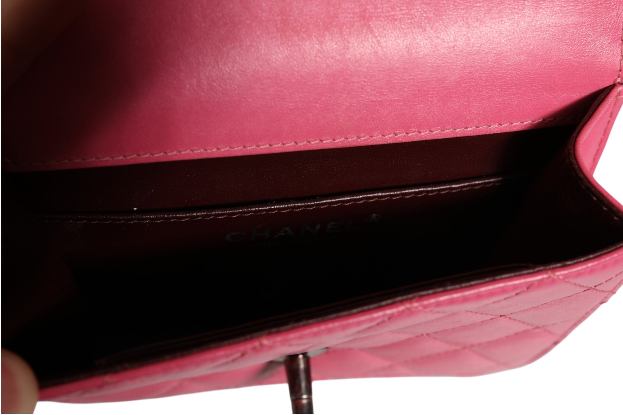 Chanel Quilted Leather Mini Square Flap  Crossbody Bag
