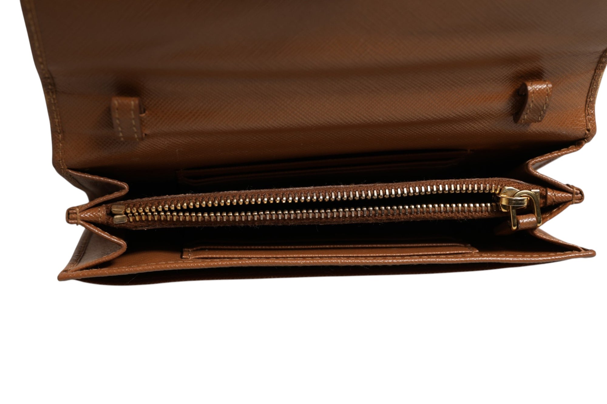 Prada Wallet - Brown &amp; Gold