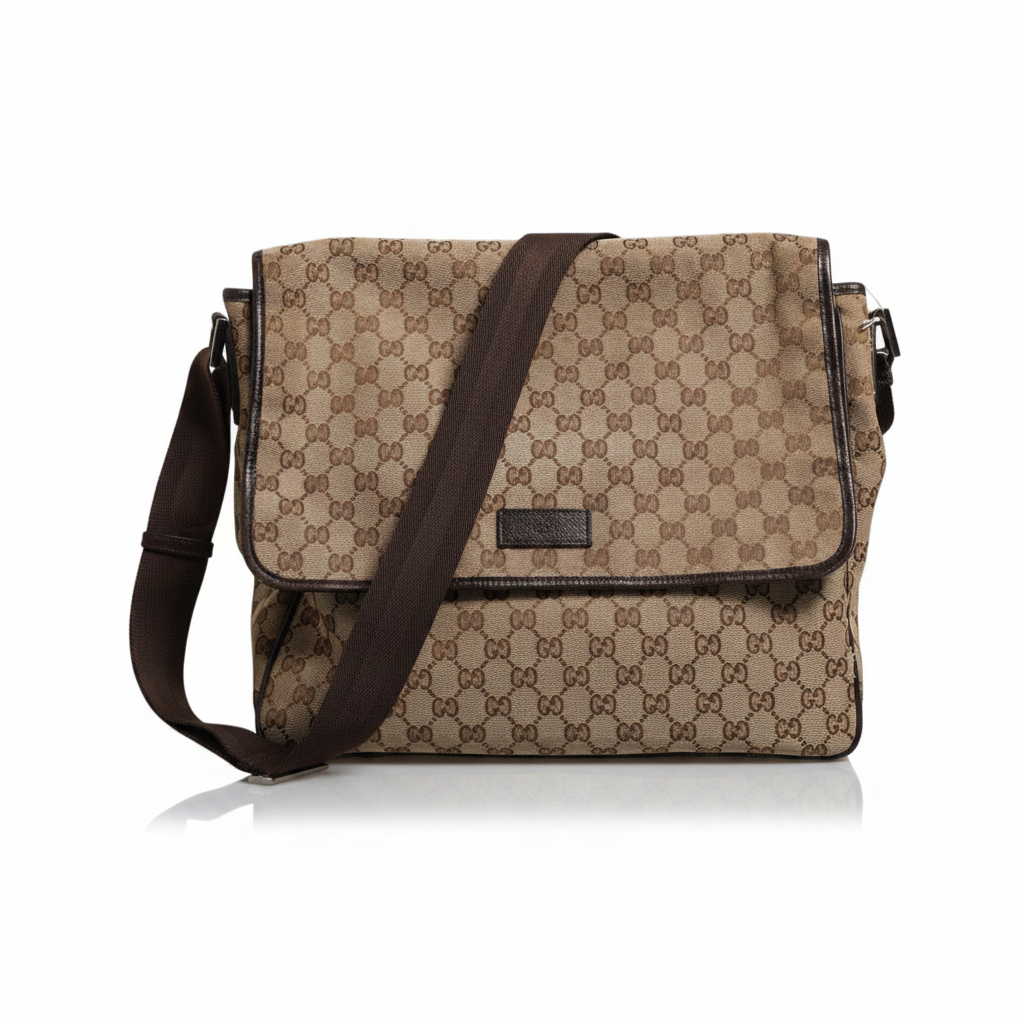 Gucci GG Canvas Flap Messenger Bag