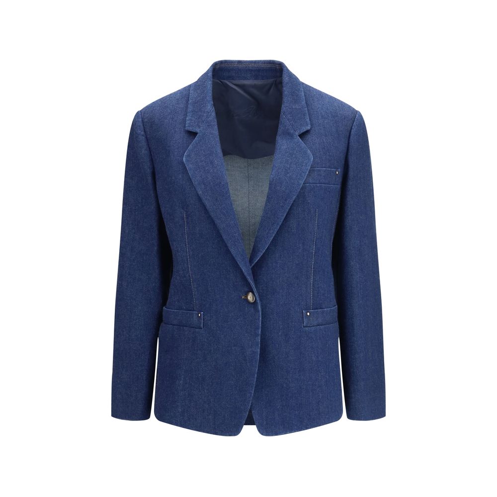 Giorgio Armani Indigo Blue Denim Blazer & Jacket