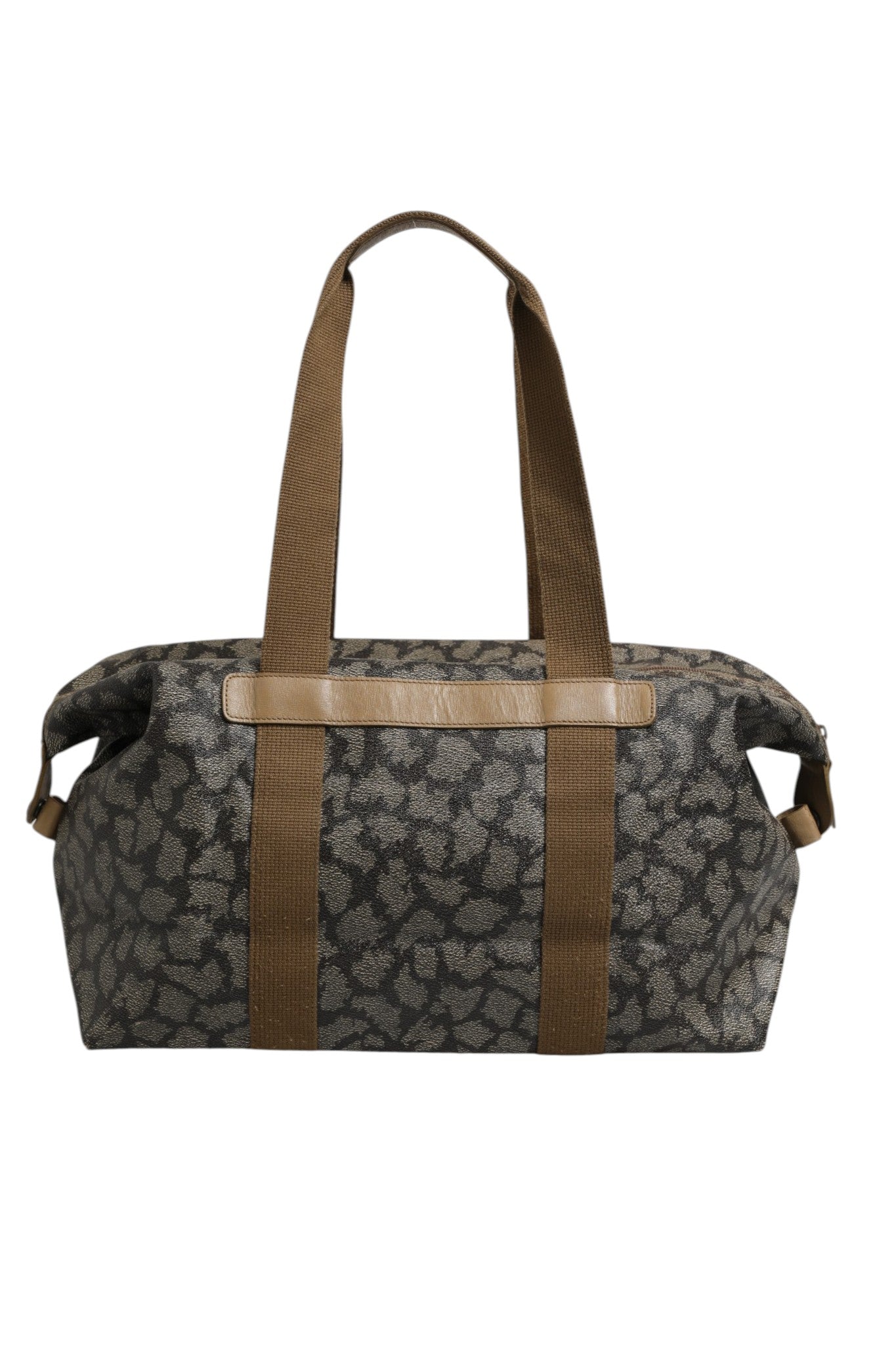 Saint Laurent Pattern Canvas Duffel Bag - Green and Brown