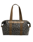 Saint Laurent Pattern Canvas Duffel Bag - Green and Brown