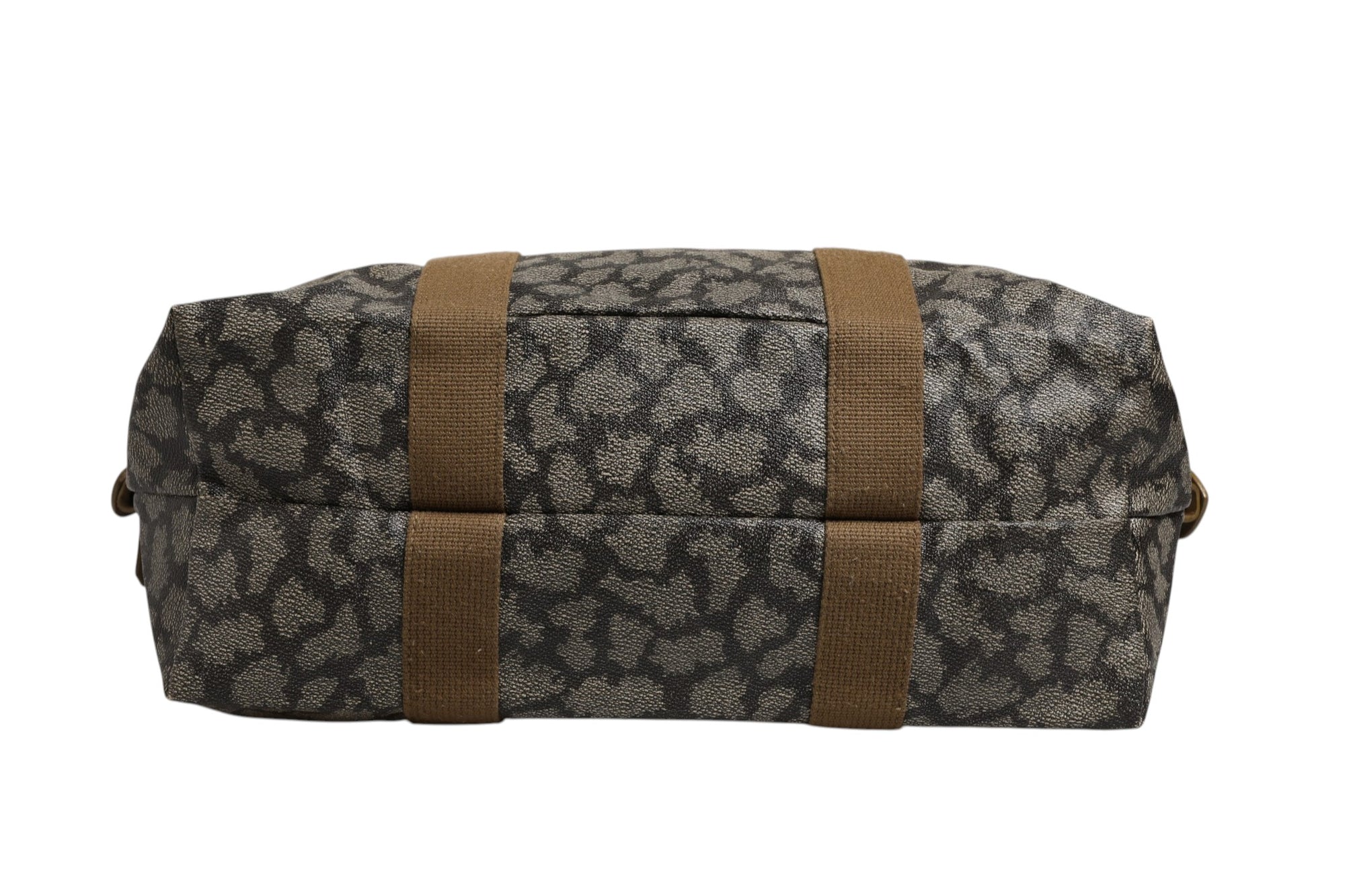 Saint Laurent Pattern Canvas Duffel Bag - Green and Brown