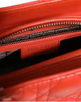 Christian Dior Cannage Leather Lady Dior Tote Bag - Orange