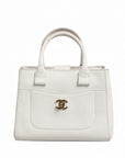 Chanel Neo Executive Leather Tote - White