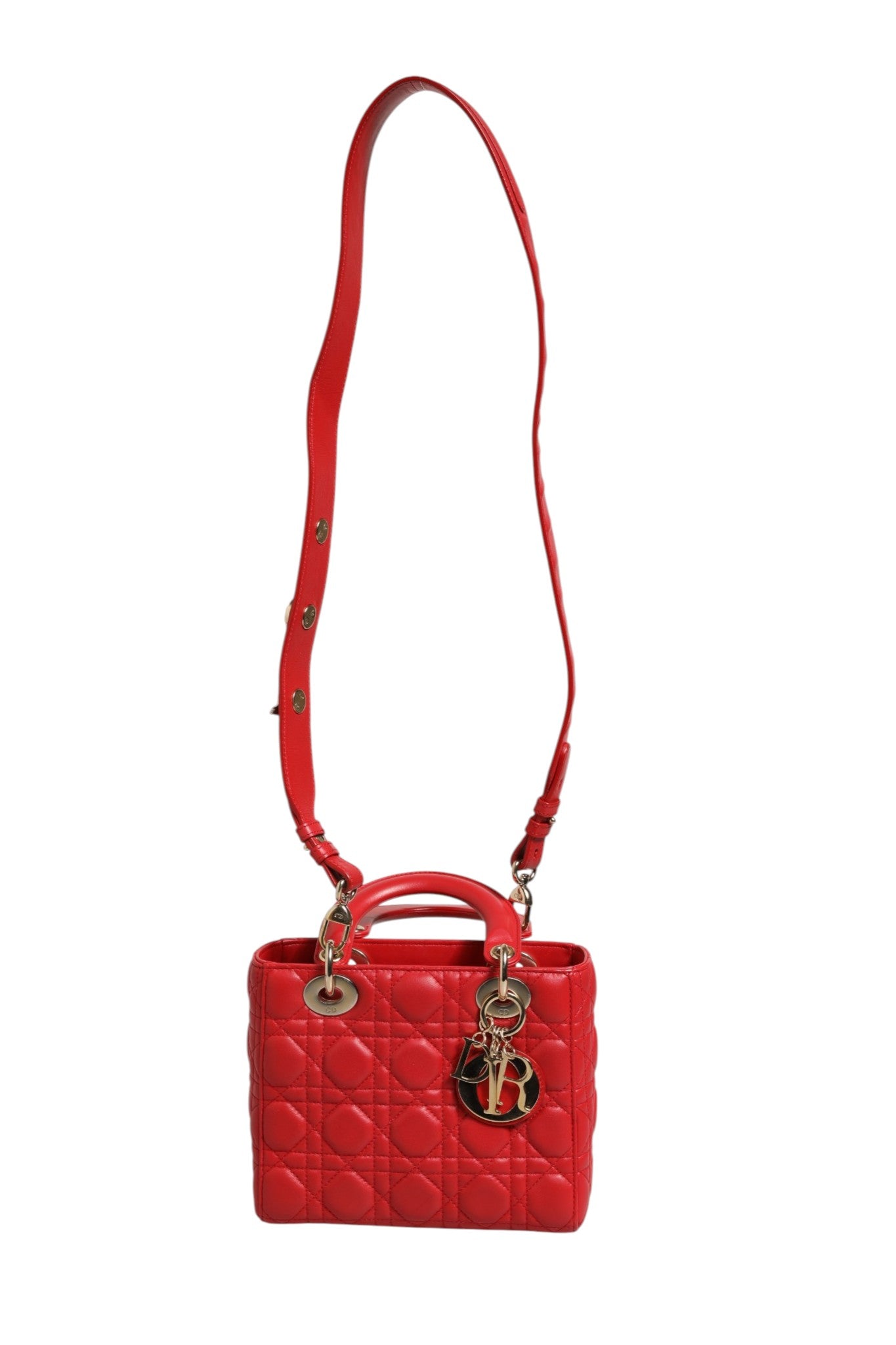 Christian Dior Cannage Leather Lady Dior Tote Bag