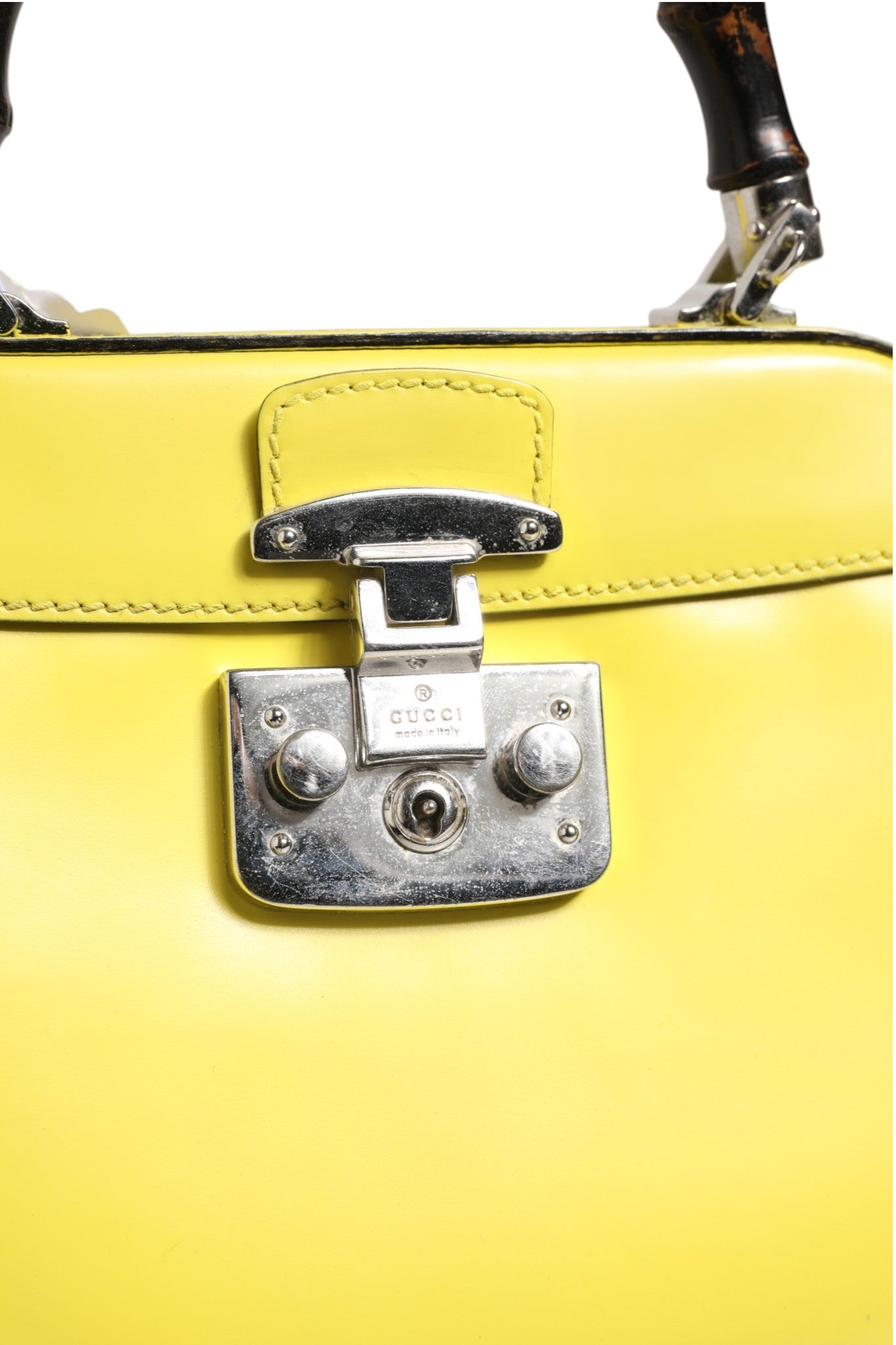 Gucci Lady Lock Top Handle Bag - Limoncello Yellow